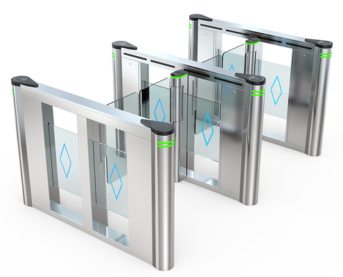 Face Recognition Turnstile Office building electric flap barrier double motor revolving door speed gate